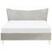 Beliani Cama Terciopelo CHALEIX 168x212 Cinza Claro