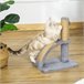 Arranhador para Gatos Aglomerado, Pelúcia e Juta PawHut Cinza
