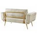 Beliani Sofá-cama Bouclé SAARELA Creme