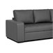 Chaise longue de pele sintética com cama HARRY Branco