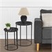 Well Home Conjunto de 2 mesas em mdf e metal Preto