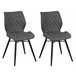 Beliani Silla de comedor LISLE Cinza