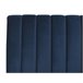 Beliani Cama com estrado Veludo MARVILLE 198x225 Azul Marino