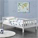  Cama Nuuk para crianças com estrado de ripas e protecção contra quedas 90x168 Branco/ Bege
