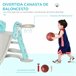 Escorrega Infantil HDPE, PP HOMCOM Cinza Azul