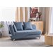 Beliani Chaise longue Linho MERI Azul