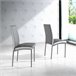 Pacote de 2 cadeiras de jantar Meli em estilo contemporâneo Pacote de 2 cadeiras de jantar Meli em estilo contemporâneo Cinza