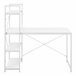 Secretária Stavanger com 4 prateleiras Metal/Aglomerado 120x64 Branco