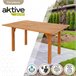 Mesa de jardim rectangular extensível em acácia para 6 pessoas Aktive Madeira
