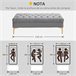Banco de Pé de Cama Poliéster, espuma e metal HOMCOM Cinza