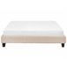 Beliani Cama com estrado Poliéster ROANNE 169x211 Bege
