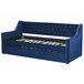 Beliani Cama nido Terciopelo MONTARGIS 91x219 Azul Marino