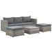 Beliani Conjunto lounge SABBIA Cinza Claro