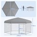 Canil de Exterior Aço galvanizado, tecido Oxford PawHut Prata