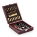 Conjunto de Acessórios para Vinho e Xadrez IG115540 Castanho