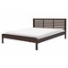 Beliani Cama com estrado Madeira de seringueira CARNAC 165x210 Castanho