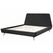 Beliani Cama com estrado Poliéster VIENNE 200x220 Cinza Escuro