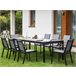 Beliani Mesa extensível TOFANE 198x90 Cinza
