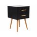 Beliani Mesa de centro ALLOA 40x40 Preto