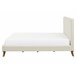 Beliani Cama com estrado Chenille TALENCE 177x218 Bege