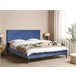 Beliani Cama com estrado Veludo BAYONNE 191x212 Azul