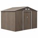 Abrigo de Jardim Aço Galvanizado e PP Outsunny Cinza