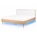Beliani Cama com LED MDF SERRIS 148x215 Castanho