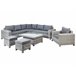 Beliani Conjunto lounge TEGLIO Cinza Escuro