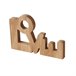 Figura HOME/LOVE sortida da marca BOLTZE Madeira