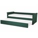 Beliani Cama com estrado Poliéster LIBOURNE 92x220 Verde Escuro
