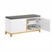 Banco para sapatos com 2 portas FSR117-W SoBuy Branco