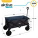 Carrinho de praia c/rodas de areia especial com 50 kg de carga Aktive Preto