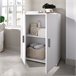 Armário multiuso com 2 portas com efeito madeira Branco