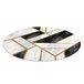 Tapete EMERALD exclusivo 1015 circulo - glamour 200x200 Preto