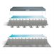 Piscina desmontável Intex 732x366x132 cm deluxe pack + filtro e clorador Cinza