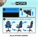 Cadeira de escritório para jogos Azul