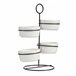 Conjunto de 4 taças redondas + prateleira me coleção VESSIA Branco