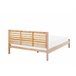 Beliani Cama com estrado Madeira de seringueira CARNAC 165x210 Castanho