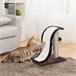 Arranhador para Gatos Aglomerado de Madeira, Pelúcia e Sisal Castanho