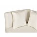 Beliani Chaise longue à direita Poliéster RIOM Creme