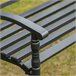 Banco de Jardim Aço Outsunny 128x62 Preto