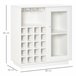 Aparador de Cozinha Metal, Melamina de Madeira e Cristal HOMCOM 80 Branco