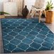 ANDRE 1181 Tapete Treliças marroquinas antiderrapante 120x170 Azul