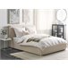 Beliani Cama com estrado Poliéster MOISSAC 177x224 Bege