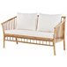Beliani Conjunto lounge Madeira de bambu MAGGIORE Castanho
