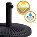 Base de guarda-chuva em poliresina Aktive Garden circular Preto