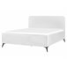 Beliani Cama com estrado Bouclé VALOGNES 172x220 Branco