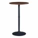 Mesa de bar Vantaa aço MDF Nogal
