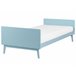 Beliani Cama com estrado Pinho BONNAC 95x210 Azul Claro
