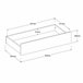 Gavetas baixas para cama de casal, modelo Baltic Madeira Clara
